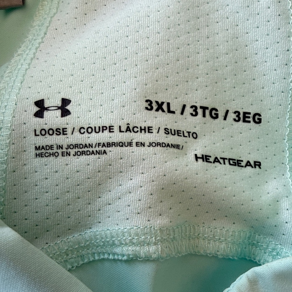 Under Armour Loose 3XL Women's Plus Vented Outdoor Shirt Heatgear Mint Green - Picture 2 of 14